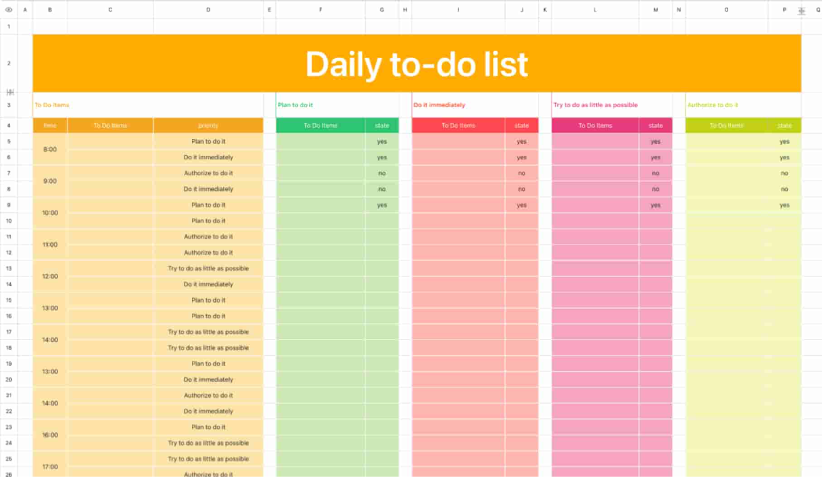 Daily to-do list 1